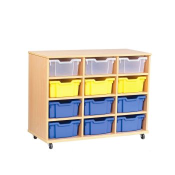 Monarch - 12 Deep Tray Classroom Storage Unit 