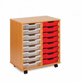 Monarch - 16 Shallow Tray Classroom Storage Unit 