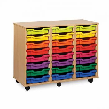 Monarch - 24 Shallow Tray Classroom Storage Unit 