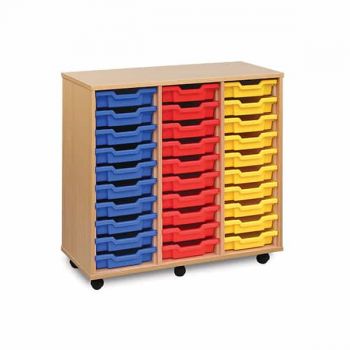 Monarch - 30 Shallow Tray Classroom Storage Unit 