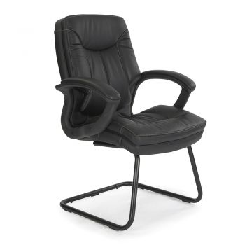 NAUTILUS - Hudson Cantilever Black Leather Office Chair
