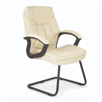 NAUTILUS - Hudson Cantilever Burgundy Leather Office Chair