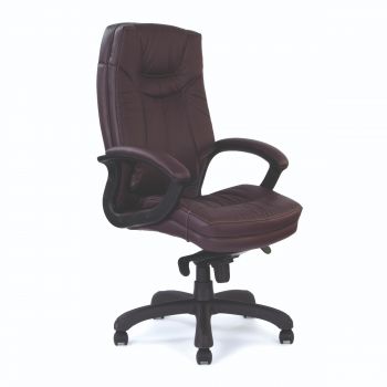 NAUTILUS - HUDSON Executive Burgundy Leather Office Chair