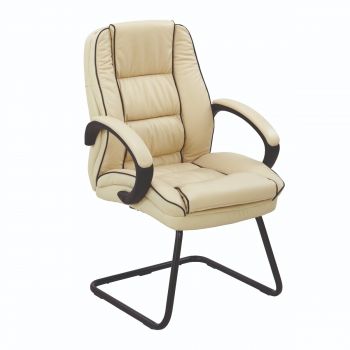 NAUTILUS Truro - Cantilever Burgundy Leather Office Chair