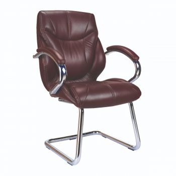 NAUTILUS - Sandown Cantilever Brown Leather Office Chair