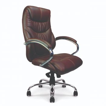 NAUTILUS - Sandown Executive Brown Leather Office Chair 