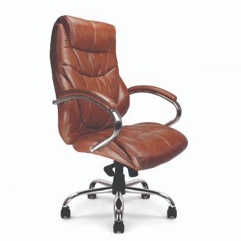 NAUTILUS - Sandown Executive Brown Leather Office Chair 