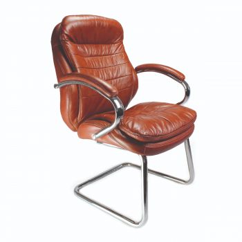 NAUTILUS - Santiago Cantilever Tan Leather Office Chair