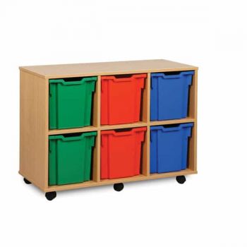 Monarch - 6 Jumbo Tray 3 Bay Classroom Storage Unit