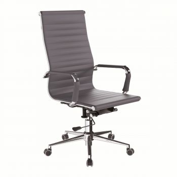 NAUTILUS - AURA High Back  Executive Grey Leather Office Chair
