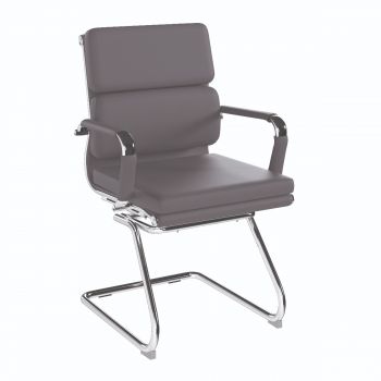 AVANTI - Cantilever Grey Leather Office Chair