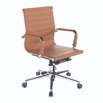 NAUTILUS - Aura Executive Tan Leather Office Chair