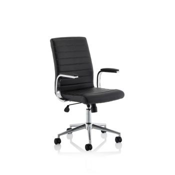 DYNAMIC - Ezra Black Leather Executive Office Chair