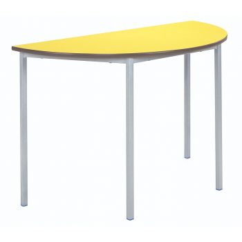 Metalliform - Semi Circular Fully Welded Classroom Table - Spray PU Edge