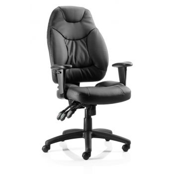 NEXT DAY - Galaxy Leather High Back Operator Chair with Arms