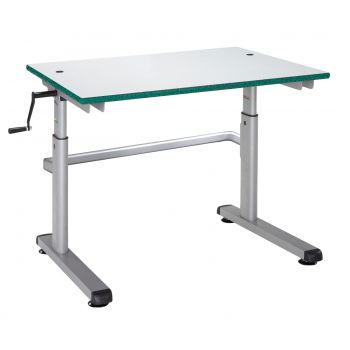 Metalliform - Height Adjustable Table with Crank Handle - Spray PU Edge