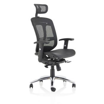 NEXT DAY - Mirage II Executive Mesh Office Chair with Arms and Headrest