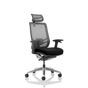NEXT DAY - ERGO CLICK - Ergonomic Office Chair with Fabric Seat and Headrest
