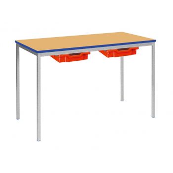 Rectangular Fully Welded MDF Edge Classroom Table with Trays