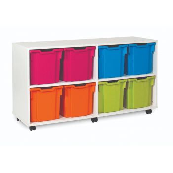 Monarch - White 8 Jumbo Tray Classroom Storage Unit 