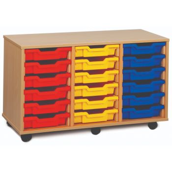 Monarch - 18 Shallow Tray Classroom Storage Unit 
