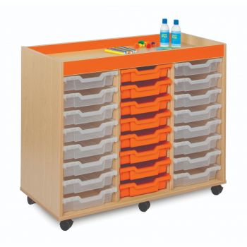 Monarch - Bubblegum 24 Shallow Tray Storage Unit