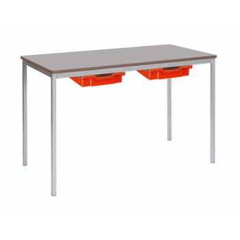 Rectangular Fully Welded MDF Edge Classroom Table with Trays